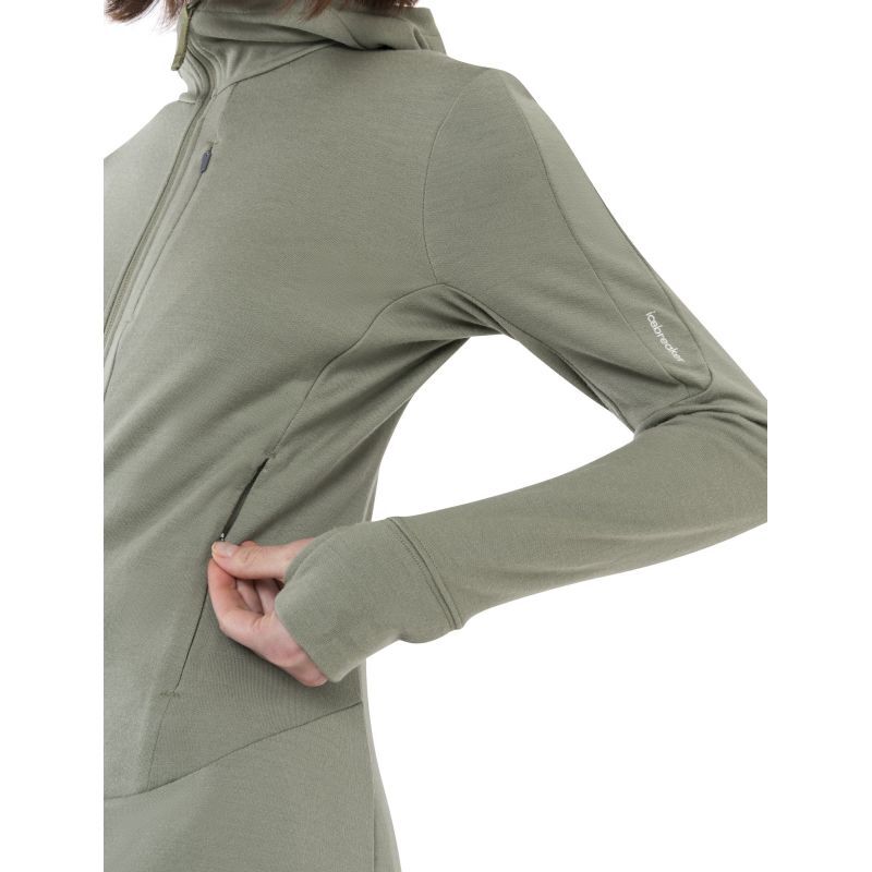 icebreaker 260 Quantum IV LS Zip Hoodie - Forro polar de lana merina - Mujer | Hardloop