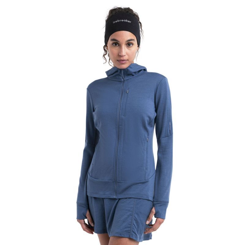 260 Quantum IV LS Zip Hoodie - Merino Fleecetakki - Naiset