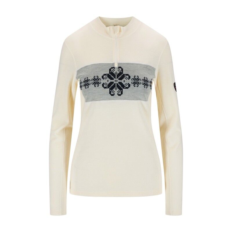 Falkeberg Baselayer Half zip - Suéter de lã merino mulher