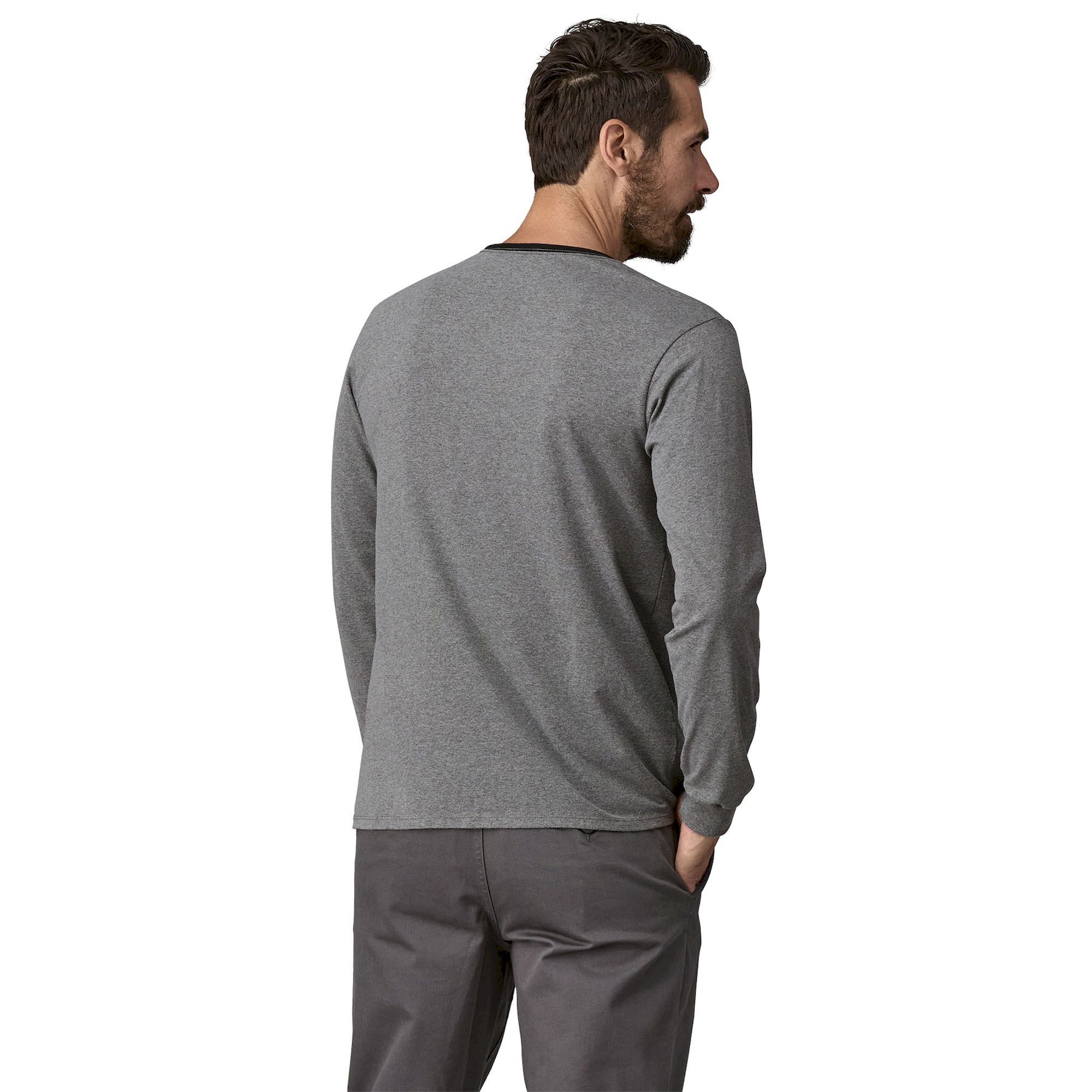 Patagonia Long-Sleeved Shop Sticker Pocket Responsibili-Tee - T-shirt | Hardloop