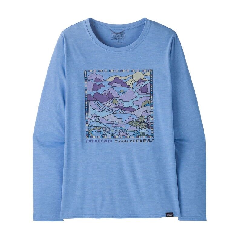 Patagonia Women's Long-Sleeved Cap Cool Daily Graphic Shirt - Lands - T-Shirt - Damen | Hardloop