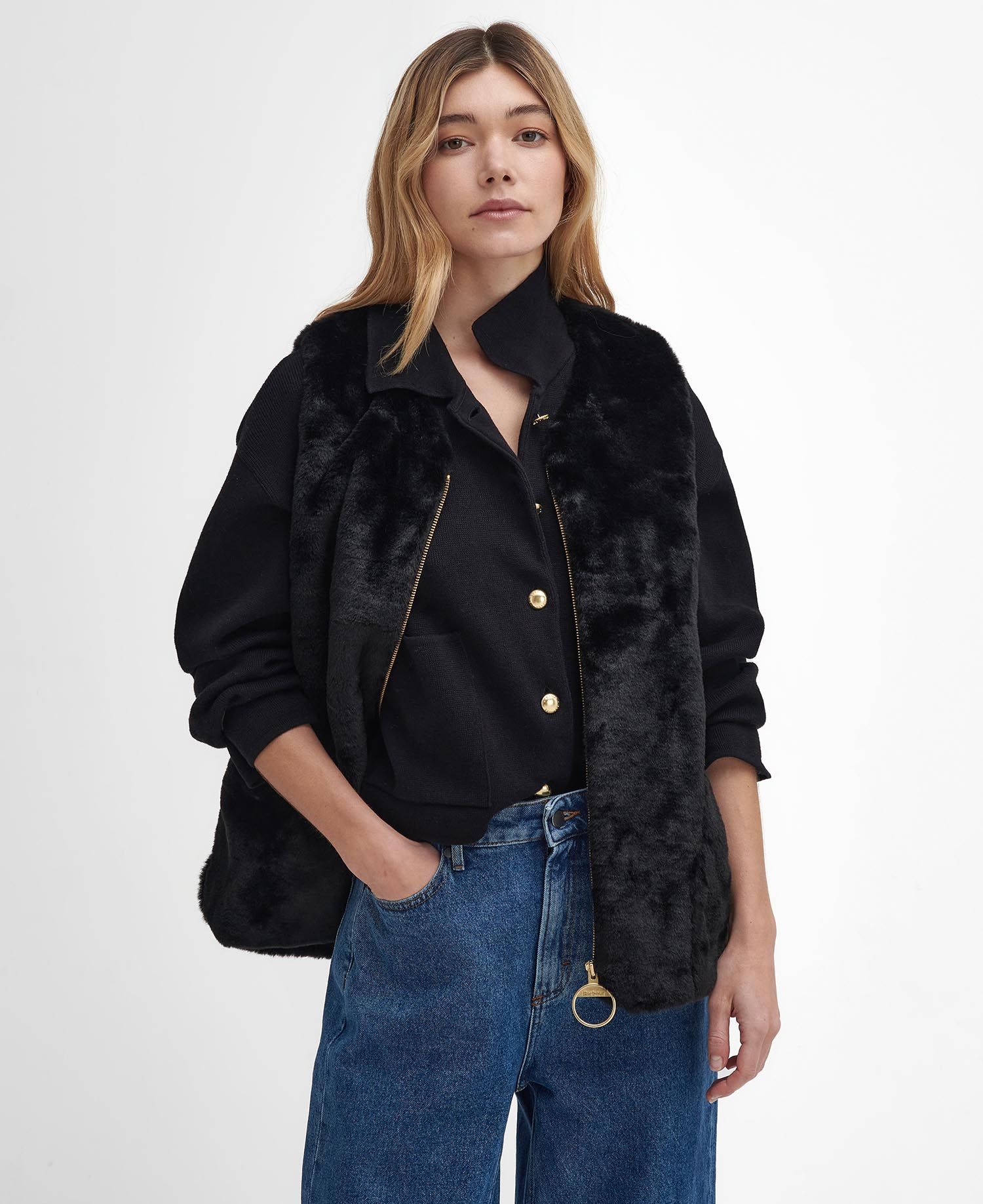 Barbour women’s quilted fur gilet／Black Barbour Womens Otterburn Quilt Gilet Black - LGI0003BK11