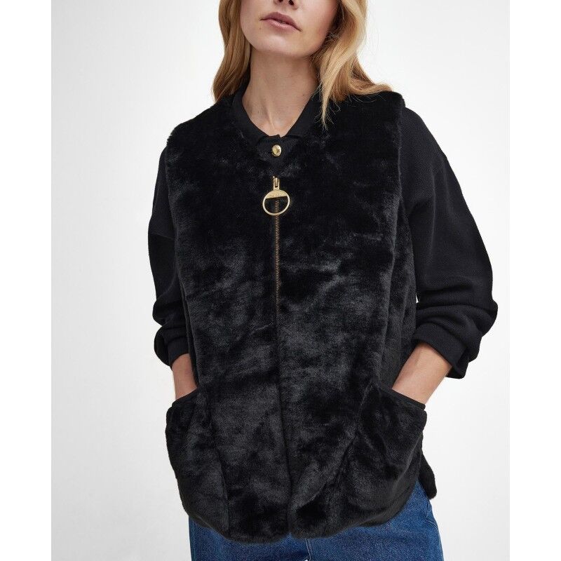 Barbour Barn Faux-Fur Gilet - Veste sans manches femme | Hardloop