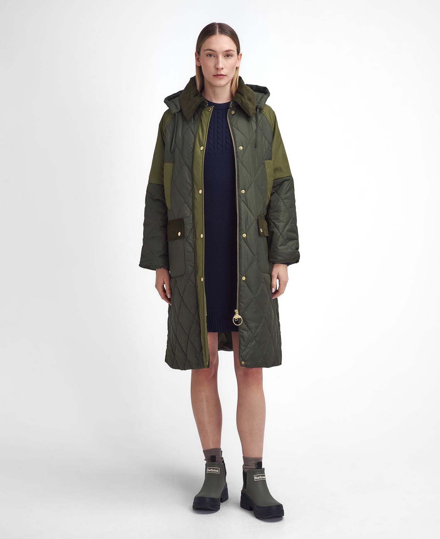 Cookston Longline Quilted Jacket Mantel Damen
