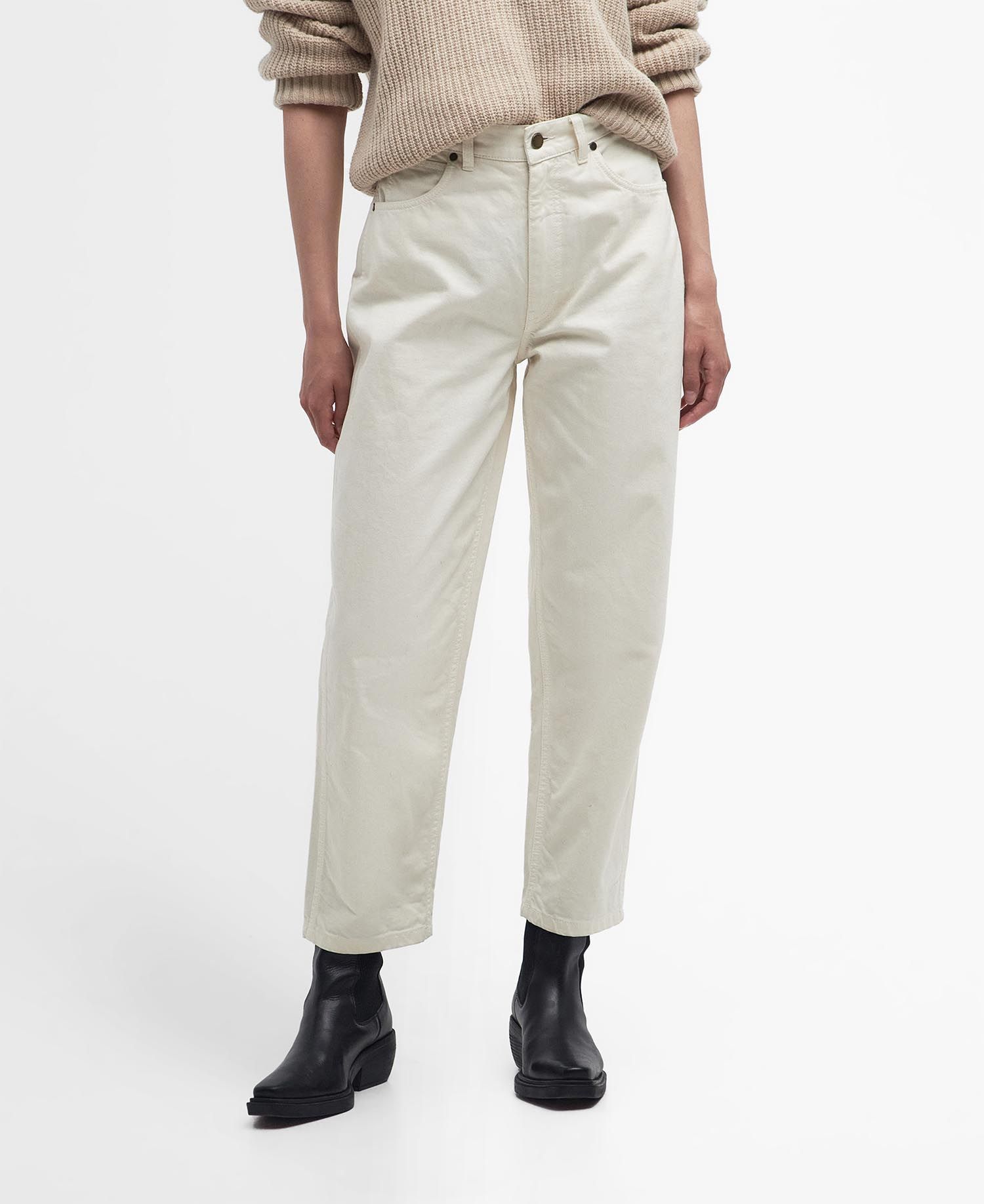 Barbour Westbury Barrel Leg Jeans - Pantalon femme | Hardloop