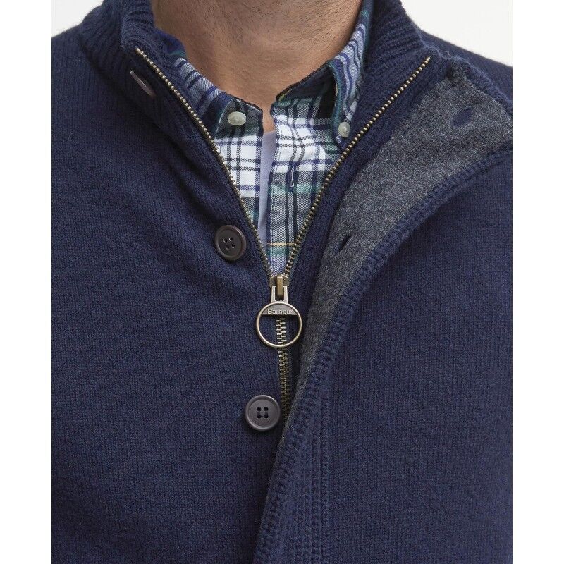 Barbour Essential Patch Zip Through Jumper - Sweter męski | Hardloop