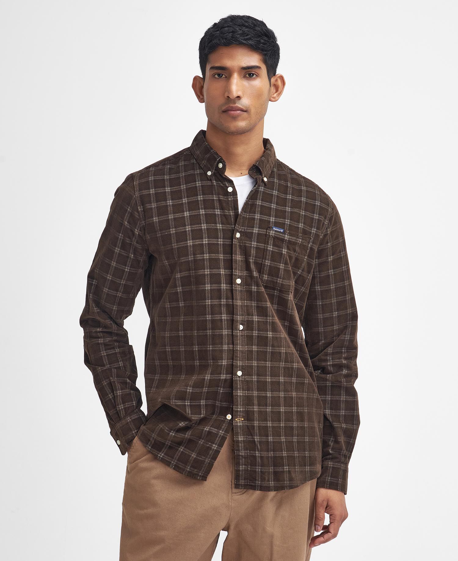 Barbour Harthill Tailored Long Sleeved Cord Shirt - Overhemd - Heren | Hardloop