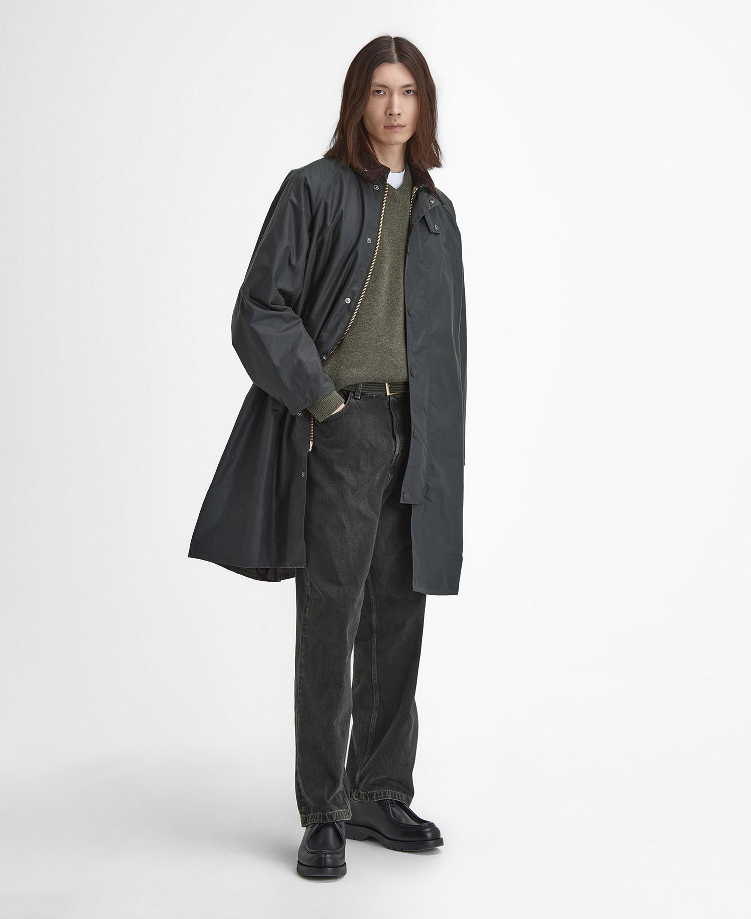 Barbour Modified Exmoor Waxed Coat - Jacket - Men's | Hardloop