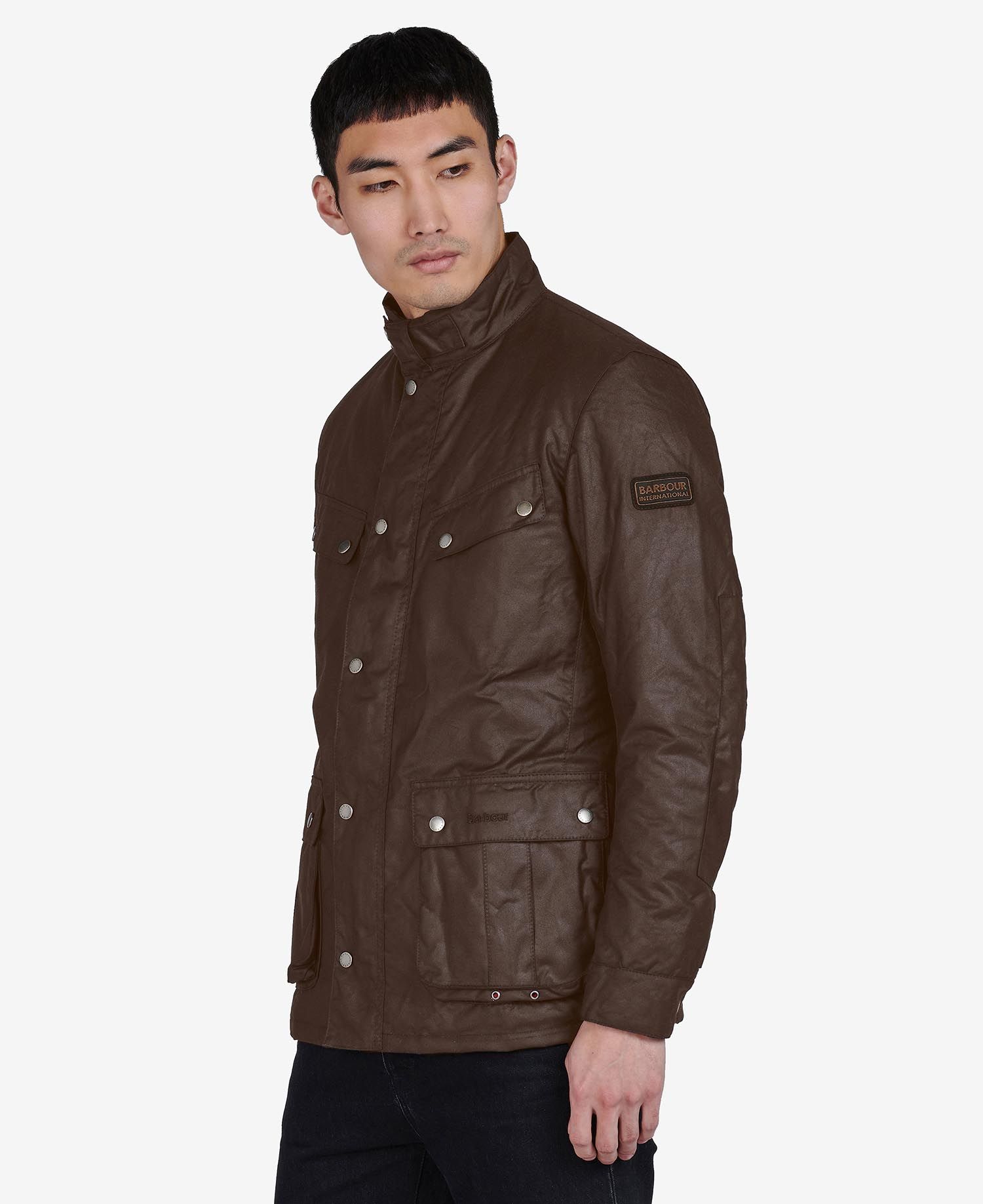 【良品】BARBOUR Duke Waxed Jacket ブラウン L Barbour duke jacket bark 2025