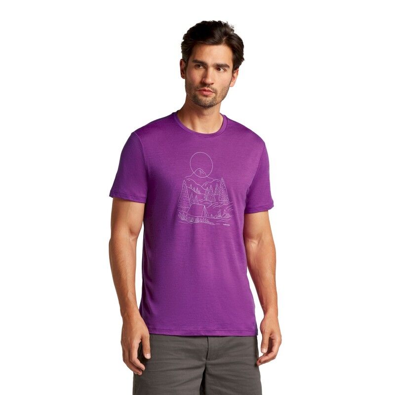 icebreaker Merino 150 Tech Lite III SS Tee Sunset Camp - Koszulka z wełny Merino® męska | Hardloop