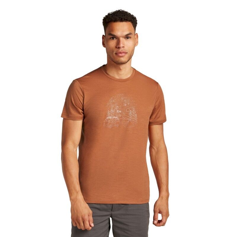 Icebreaker Merino 150 Tech Lite III SS Tee Van Camp - Merinoshirt - Heren | Hardloop