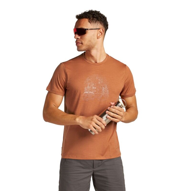 Icebreaker Merino 150 Tech Lite III SS Tee Van Camp - Merinoshirt - Heren | Hardloop