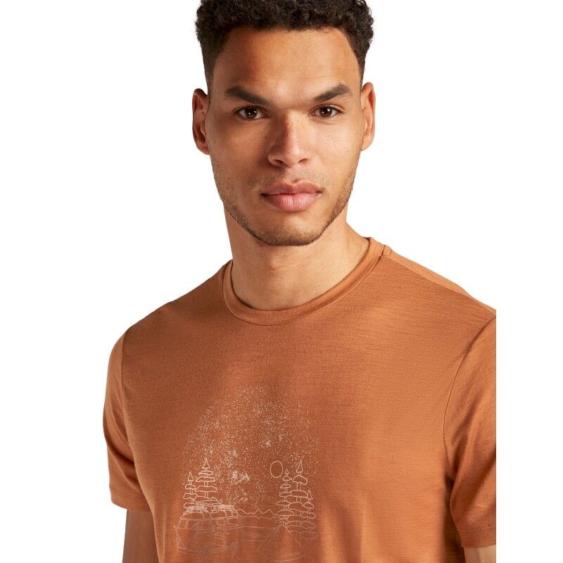 Icebreaker Merino 150 Tech Lite III SS Tee Van Camp - Merinoshirt - Heren | Hardloop