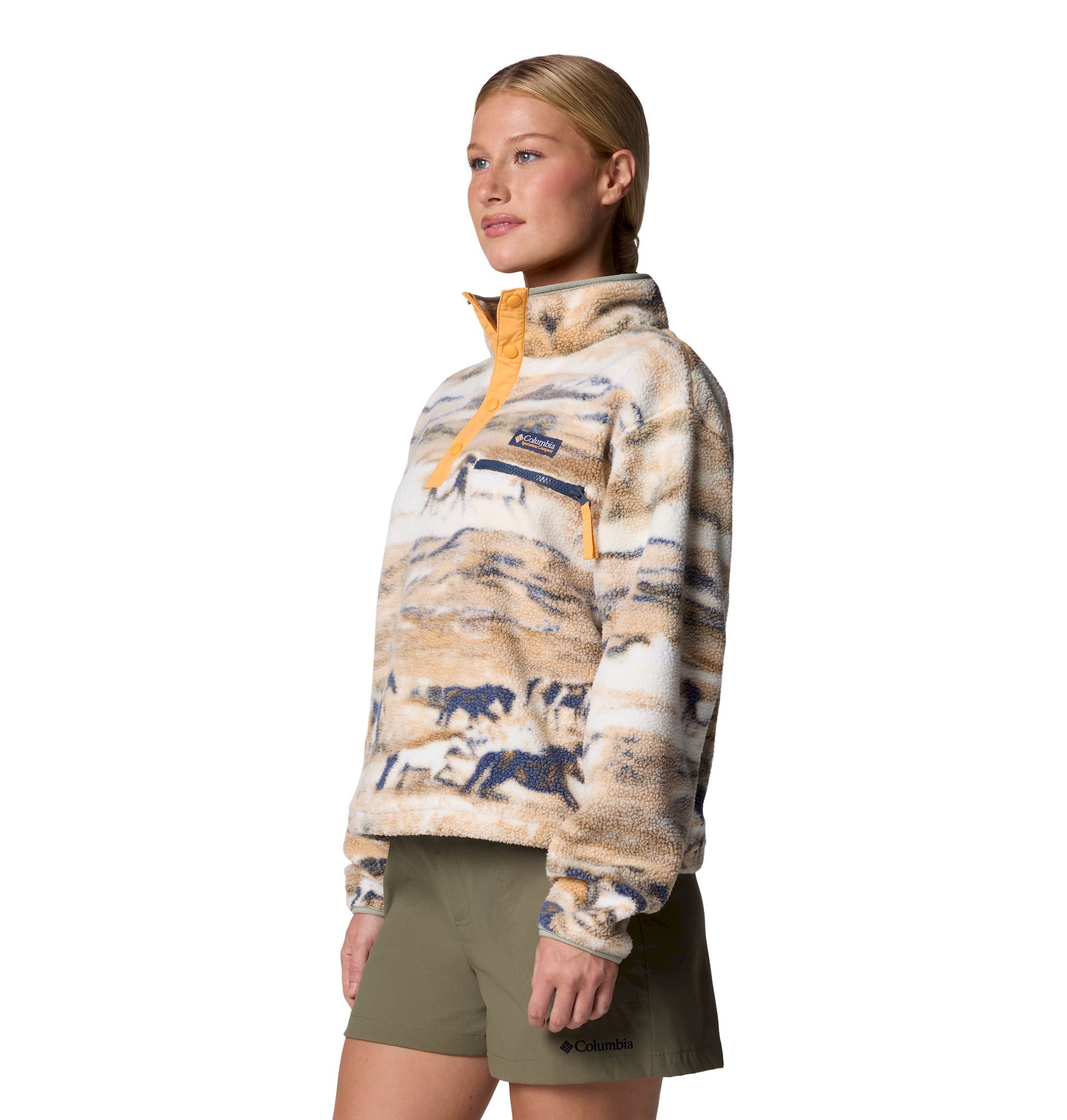 Columbia Helvetia II Printed Cropped Half Snap - Giacca in pile - Donna | Hardloop