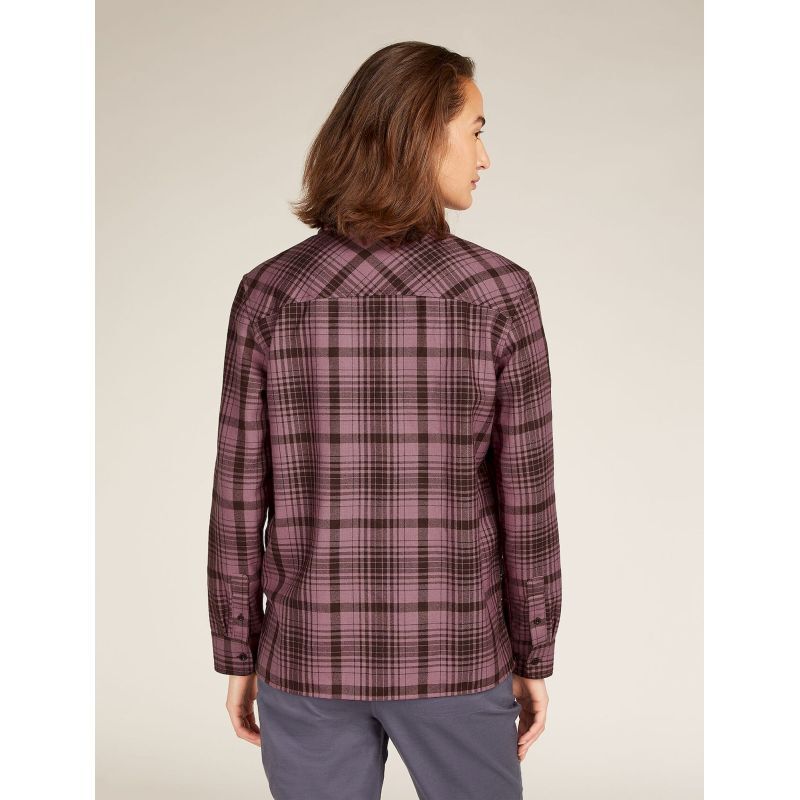 Icebreaker Merino 200 Dawnder LS Flannel Shirt Plaid - Chemise femme | Hardloop