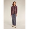Icebreaker Merino 200 Dawnder LS Flannel Shirt Plaid - Overhemd - Dames | Hardloop
