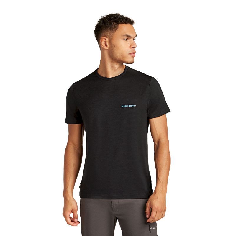 Merino 150 Tech Lite SS Tee IB Wordmark - Camiseta de lã merino homem