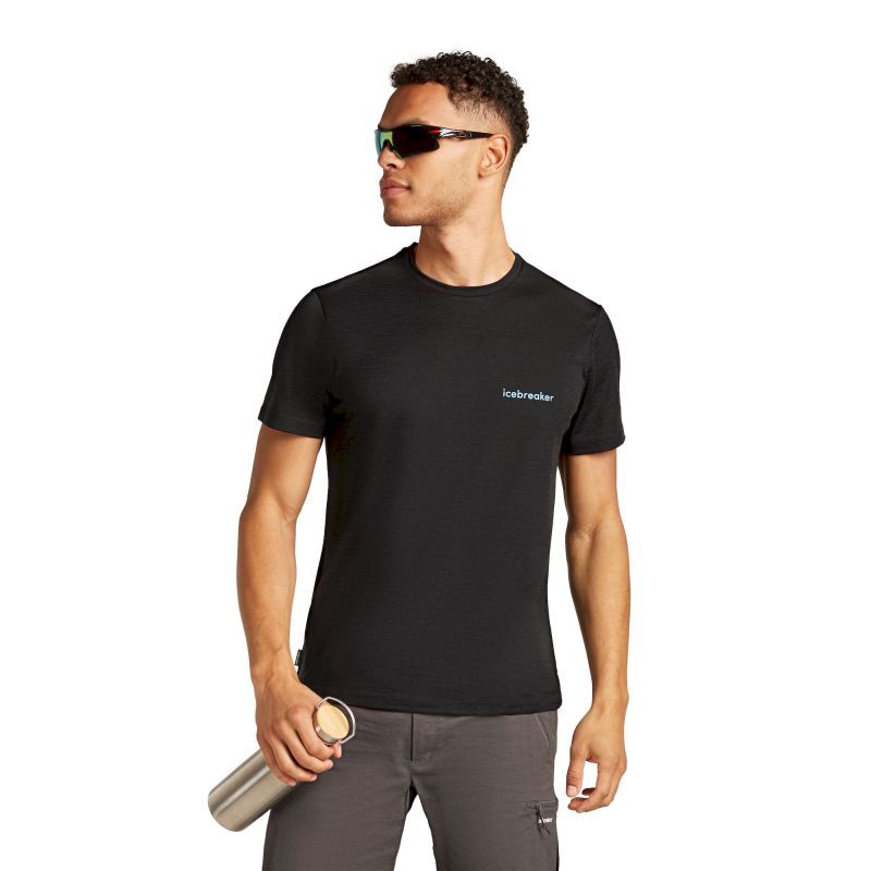 icebreaker Merino 150 Tech Lite SS Tee IB Wordmark - T-shirt en laine mérinos homme | Hardloop