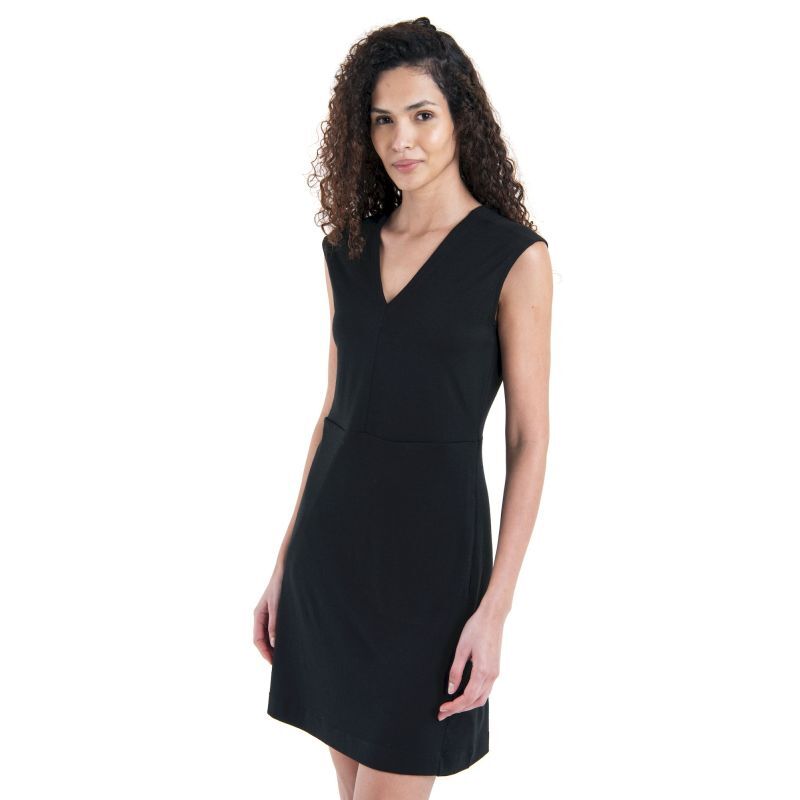 Merino 200 Granary Sleeveless V Neck Dress - Merinould Kjole - Damer
