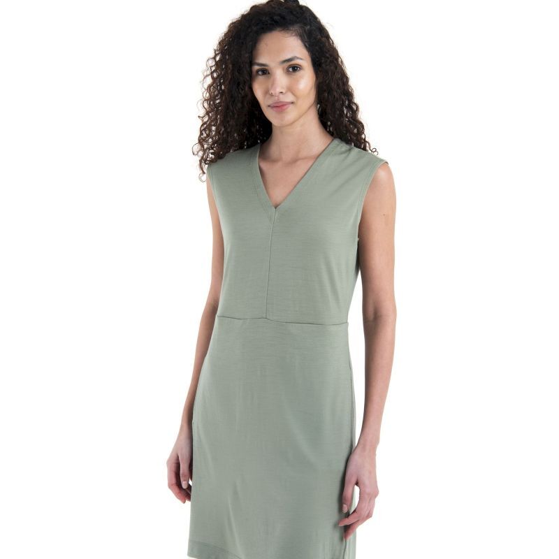 icebreaker Merino 200 Granary Sleeveless V Neck Dress - Merino Kleid ...