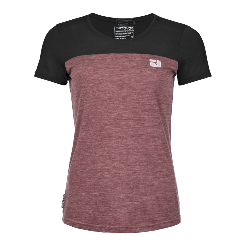 Ortovox 150 Cool Logo TS - T-shirt en laine mérinos femme Black Raven XS