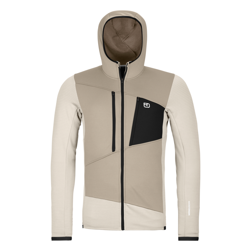 Fleece Grid Hoody - Polaire en laine mérinos homme