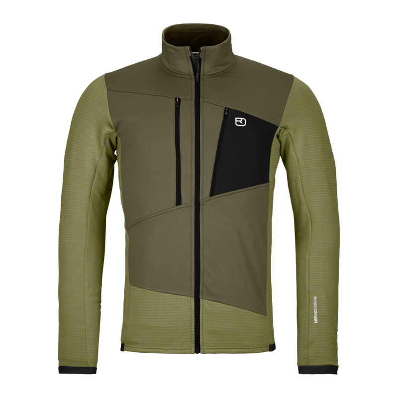 Ortovox Fleece Grid Jacket - Giacca in pile di merino - Uomo | Hardloop