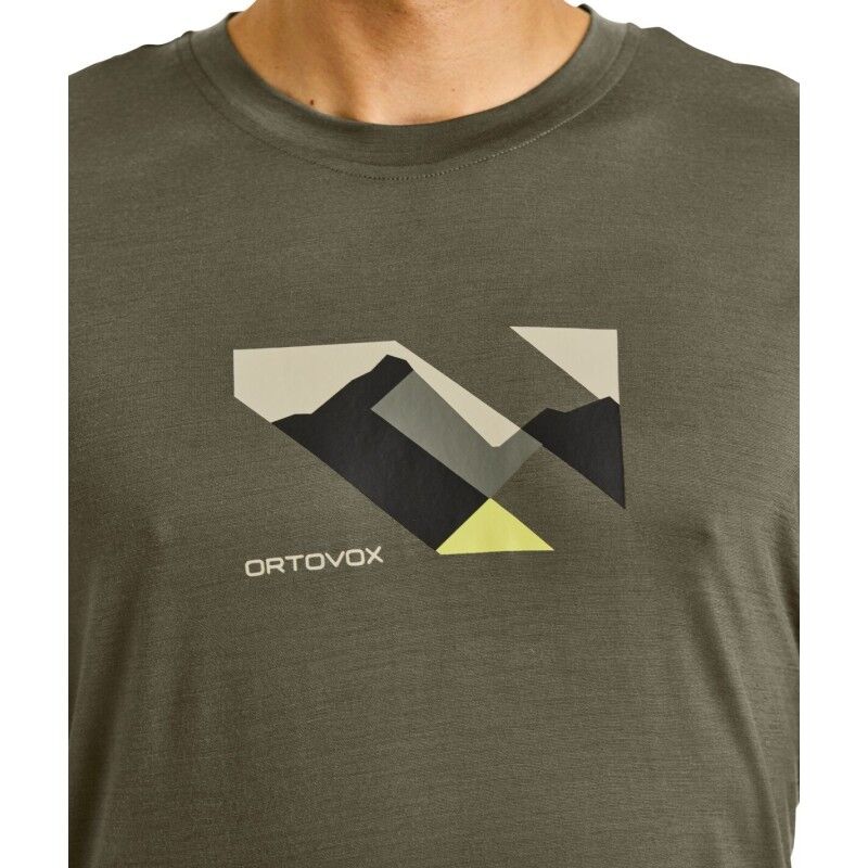Ortovox 140 Cool Landscape TS - Merinoshirt - Heren | Hardloop
