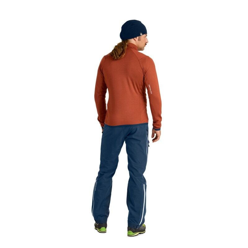Ortovox Fleece Grid Jacket - Merino Fleecevest - Heren | Hardloop