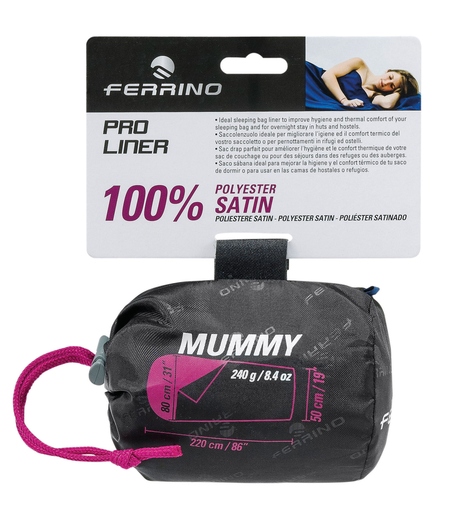 Ferrino Pro Liner Mummy - Drap de sac de couchage | Hardloop