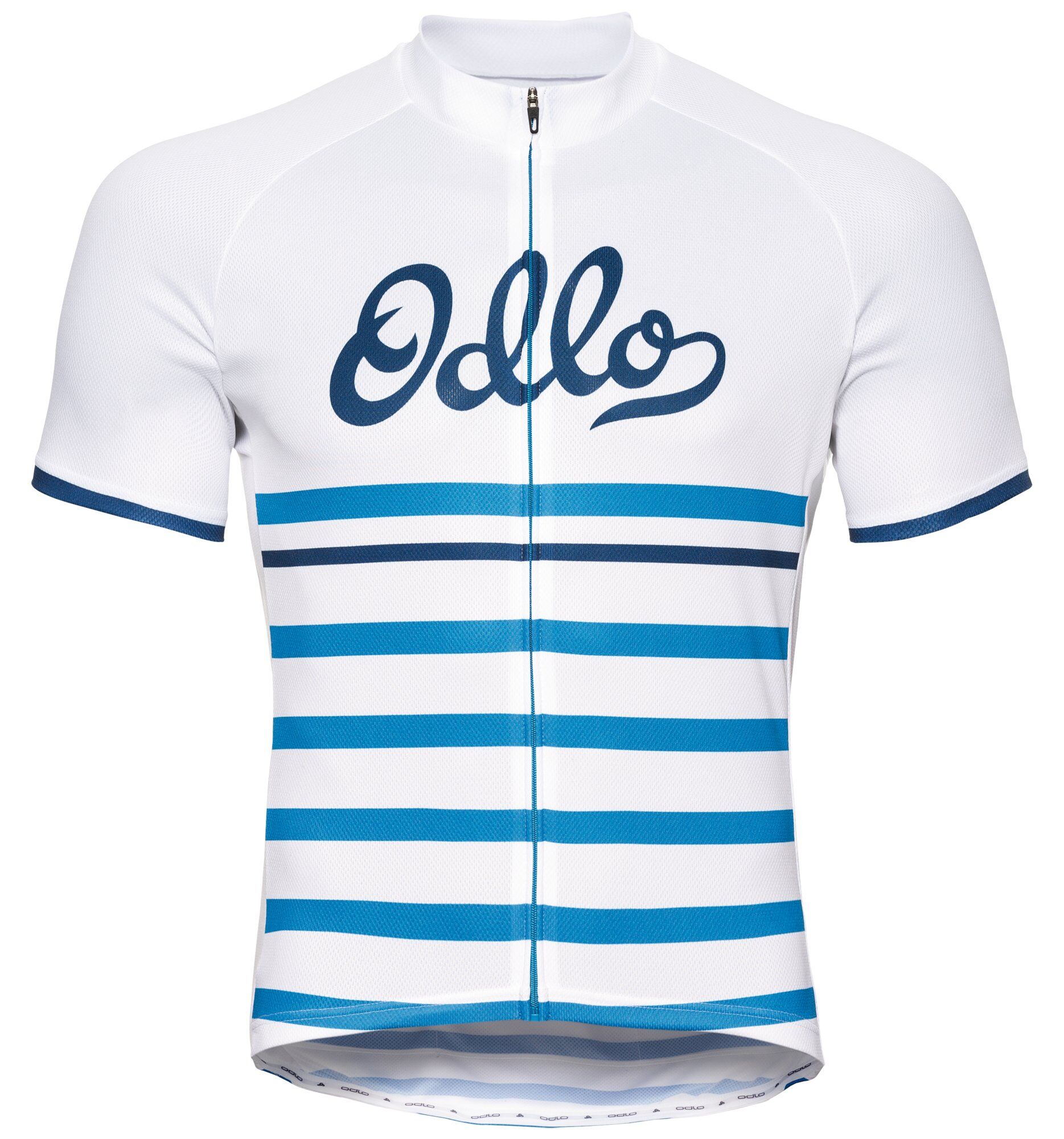 Odlo - Stand-Up Collar S/S Full Zip Fujin Print - Maillot de ciclismo - Hombre