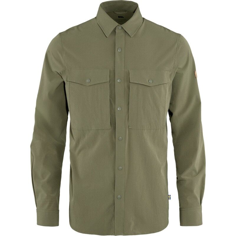 Chemise Fjällräven Homme Taille M Vert/marron Simi - Occasion Parfait état, Idéale Plein Air
