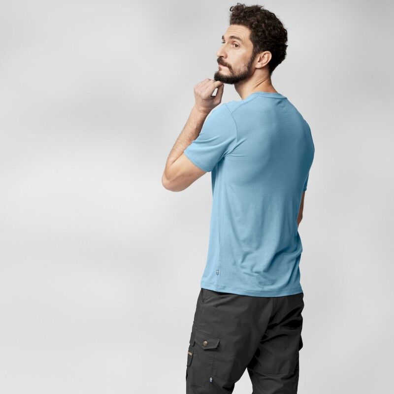 Fjällräven Abisko Wool Logo SS - Merino-t-paidat - Miehet | Hardloop