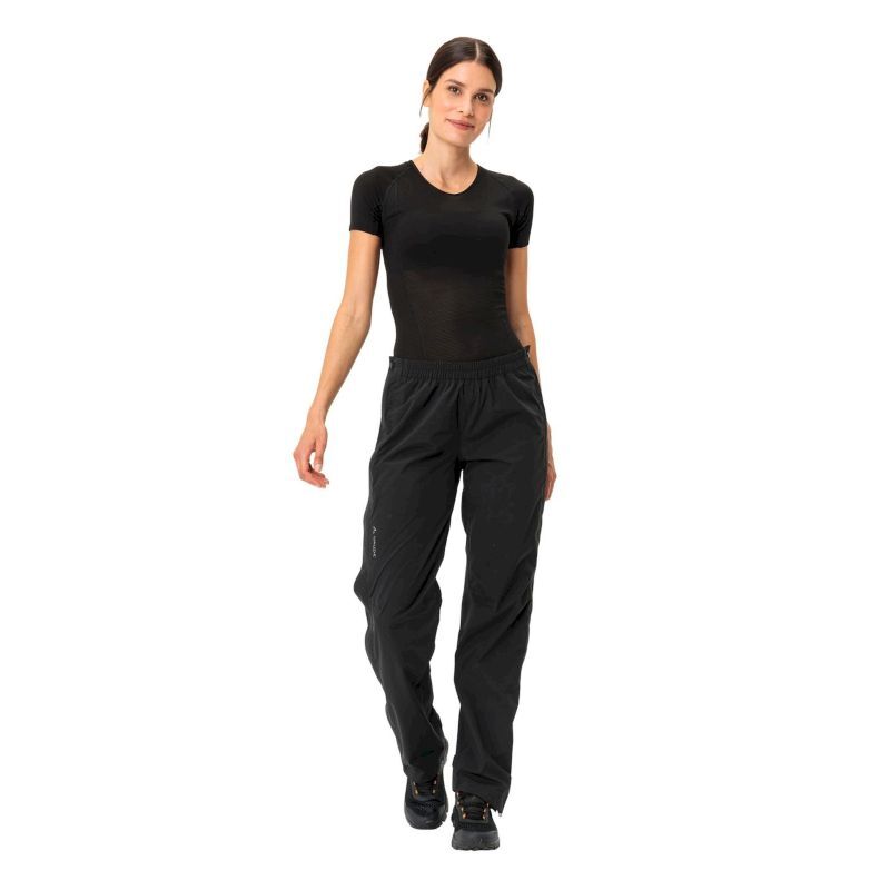 Vaude Yaras Rain Zip Pants IV - Sadehousut - Naiset | Hardloop