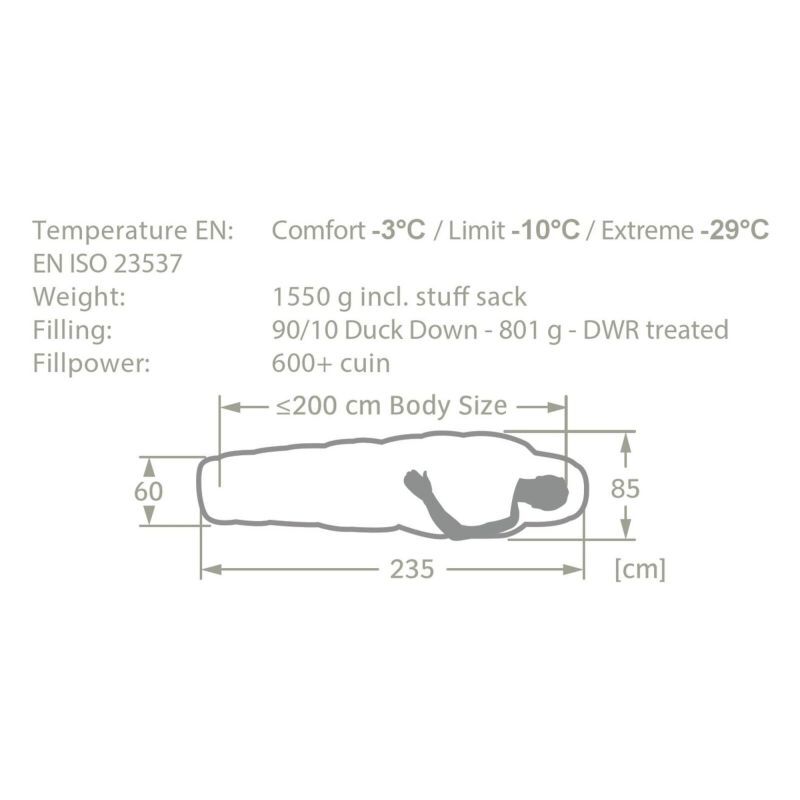 Vaude Hochgrat 700 XL DWN - Śpiwor | Hardloop