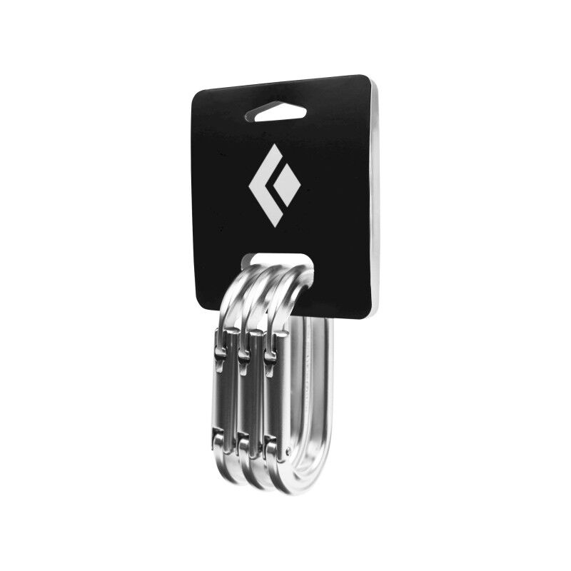 Black Diamond Oval Keylock Carabiner 3-Pack - Karabinek | Hardloop