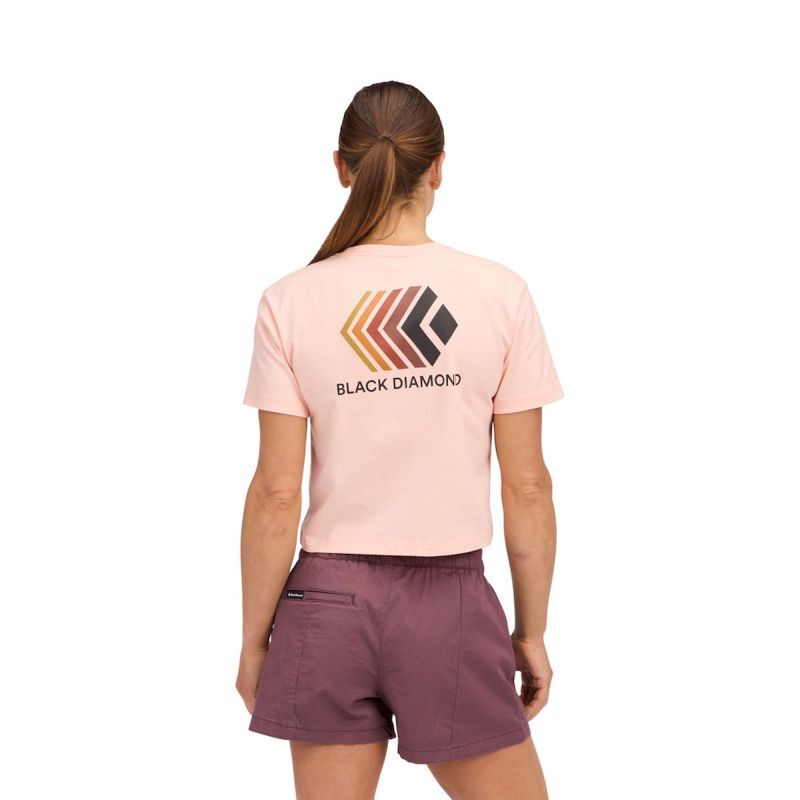 Black Diamond Faded Crop SS Tee - T-Shirt - Damen | Hardloop