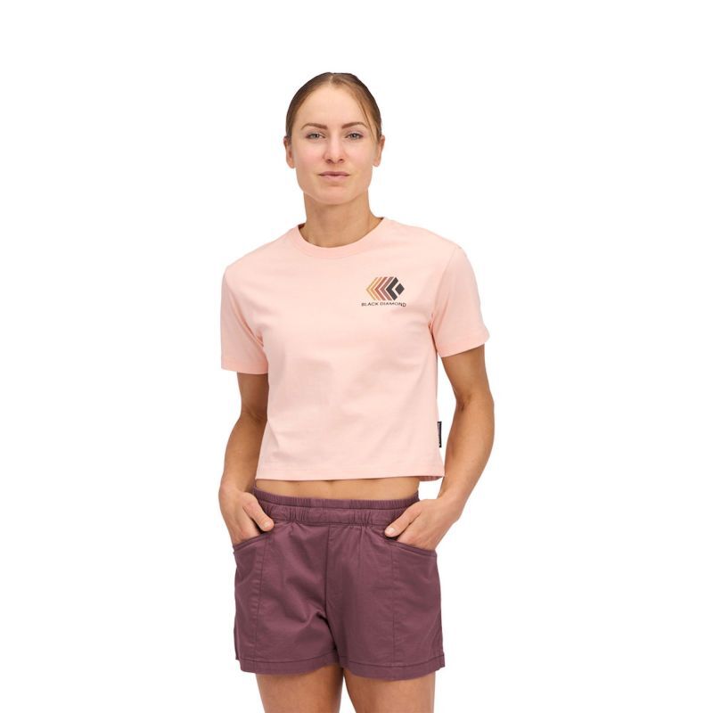 Black Diamond Faded Crop SS Tee - T-Shirt - Damen | Hardloop