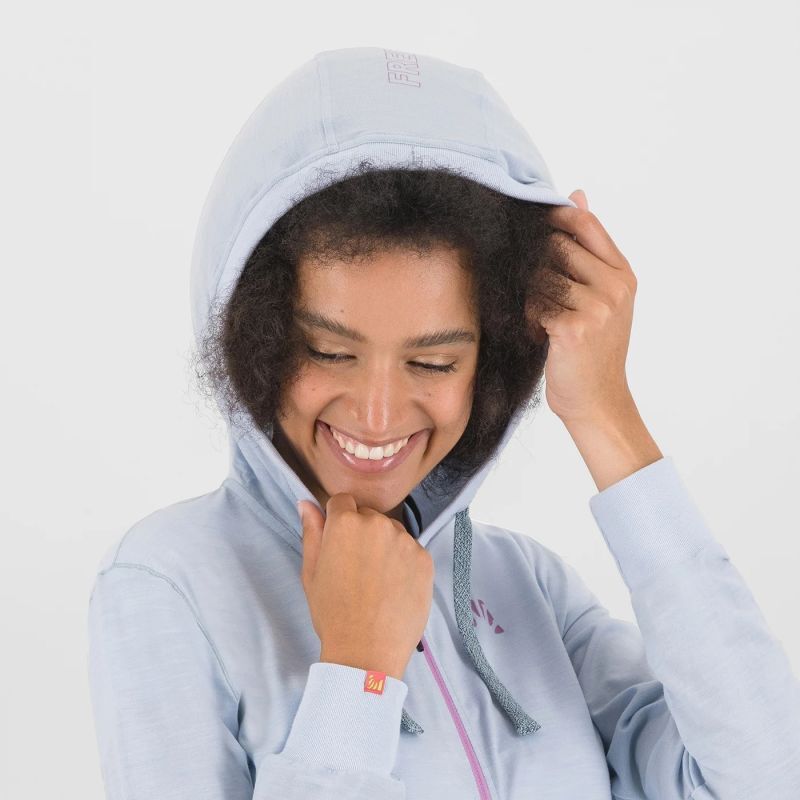 Karpos Coppolo Merino Full Zip Hoodie - Sweatshirt en laine mérinos femme | Hardloop