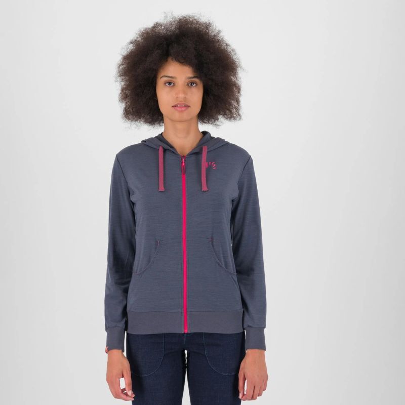 Coppolo Merino Full Zip Hoodie - Felpa di merino con cappuccio - Donna