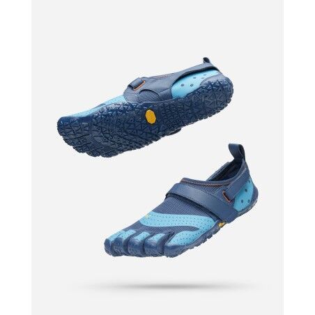 Vibram FiveFingers V-Aqua Lot de chaussures à orteils pour homme avec chaussettes à orteils - Bleu - Bleu foncé, 46 EU Vibram FiveFingers V-Aqua Lot de chaussures à orteils pour homme avec chaussettes à orteils - Bleu - Bleu foncé, 46 EU