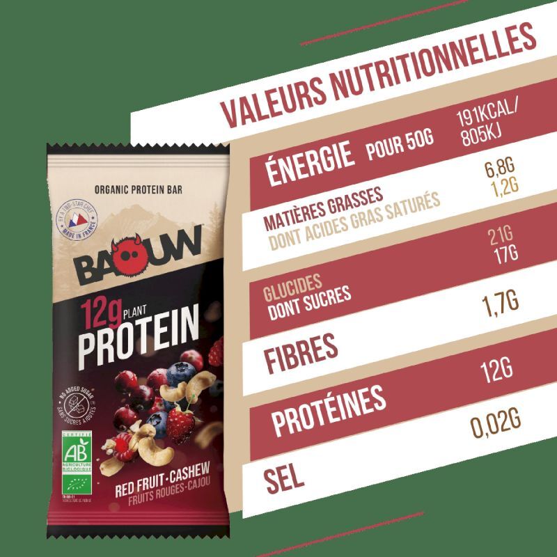 Baouw Fruits Rouges-Cajou - Energy bar | Hardloop