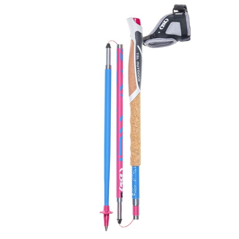 TSL Outdoor Trail Carbon 4 Magnetic Cork Cross - Running poles | Hardloop