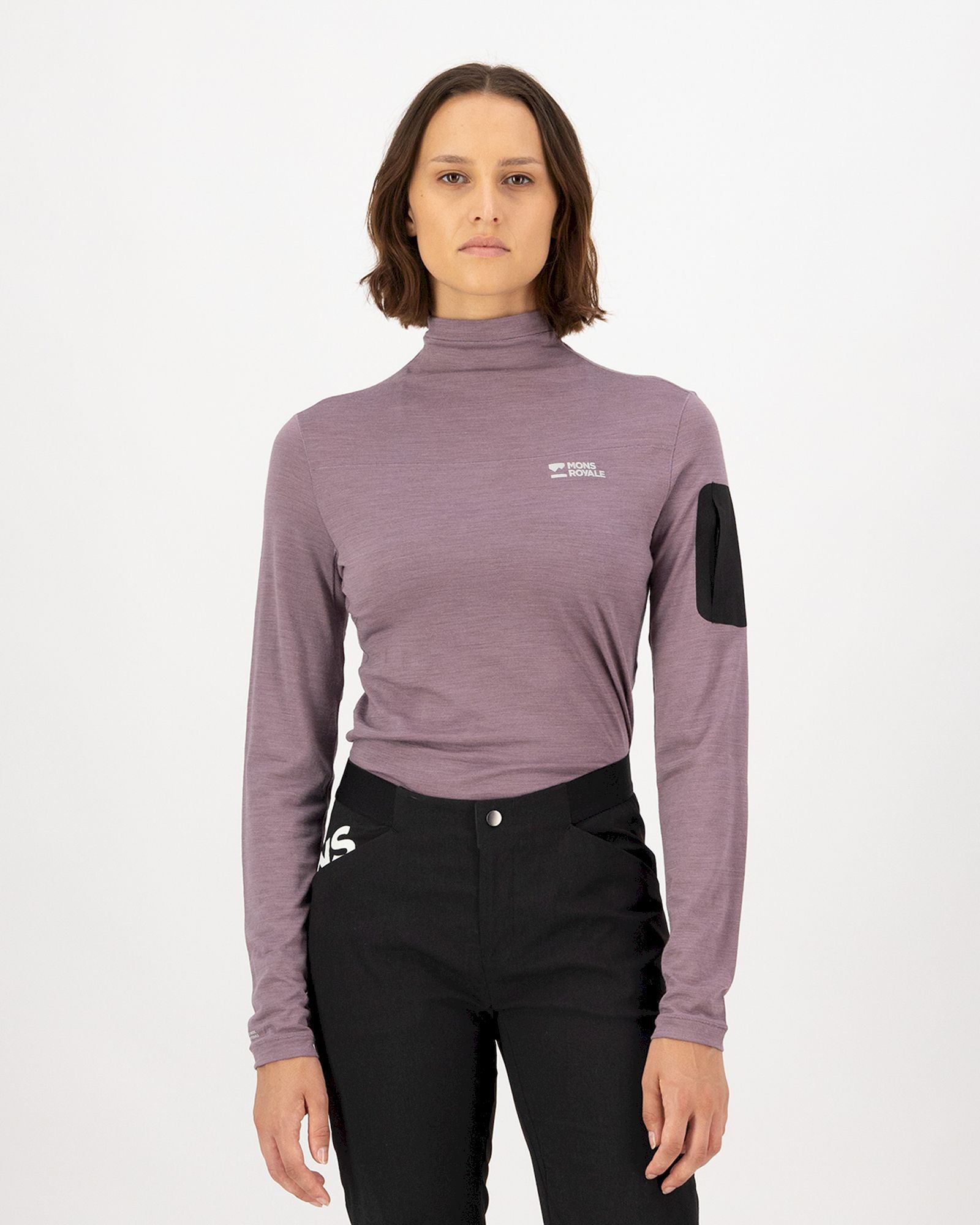 Mons Royale Diversion Merino Mock Neck Long Sleeve - Merino base layer - Women's | Hardloop