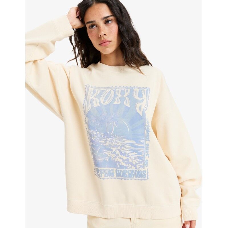 Dames Trui Oversized Trui Wit Roxy LineUp Oversized Trui Dames