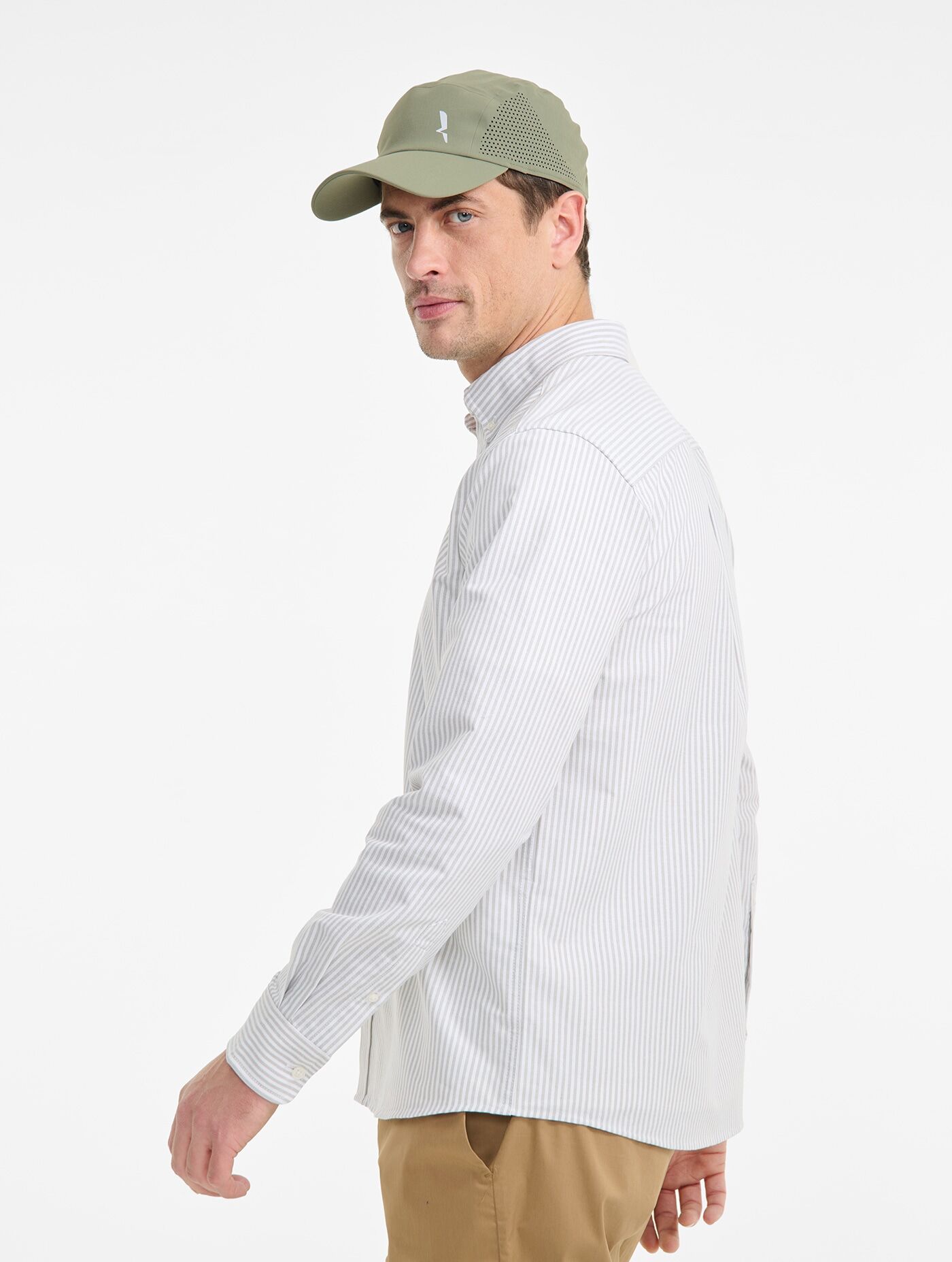 Aigle Chemise Manches Longues Oxford Rayures Dry Fast UV-C - Camicia - Uomo | Hardloop