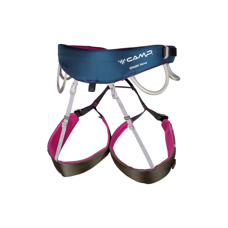 Arnés De Escalada C.A.M.P. SPARK NOVA Para Mujer - Ligero, Acolchado, Hebillas Autobloqueantes, Perneras Regulables