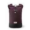 Aubergine / Cream leather