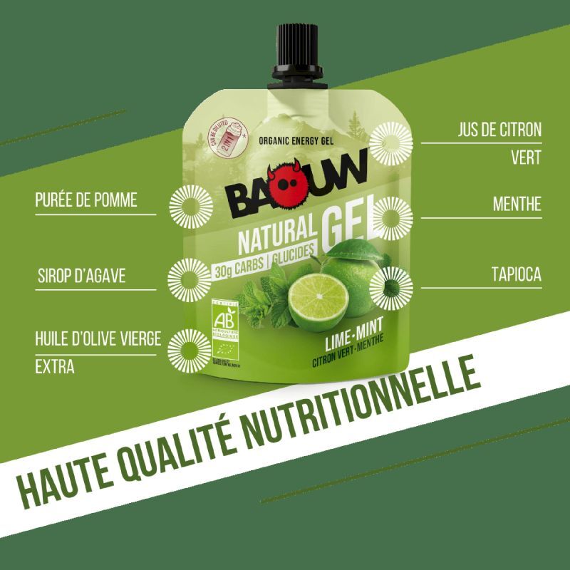 Baouw Citron Vert-Menthe - Gel energético | Hardloop
