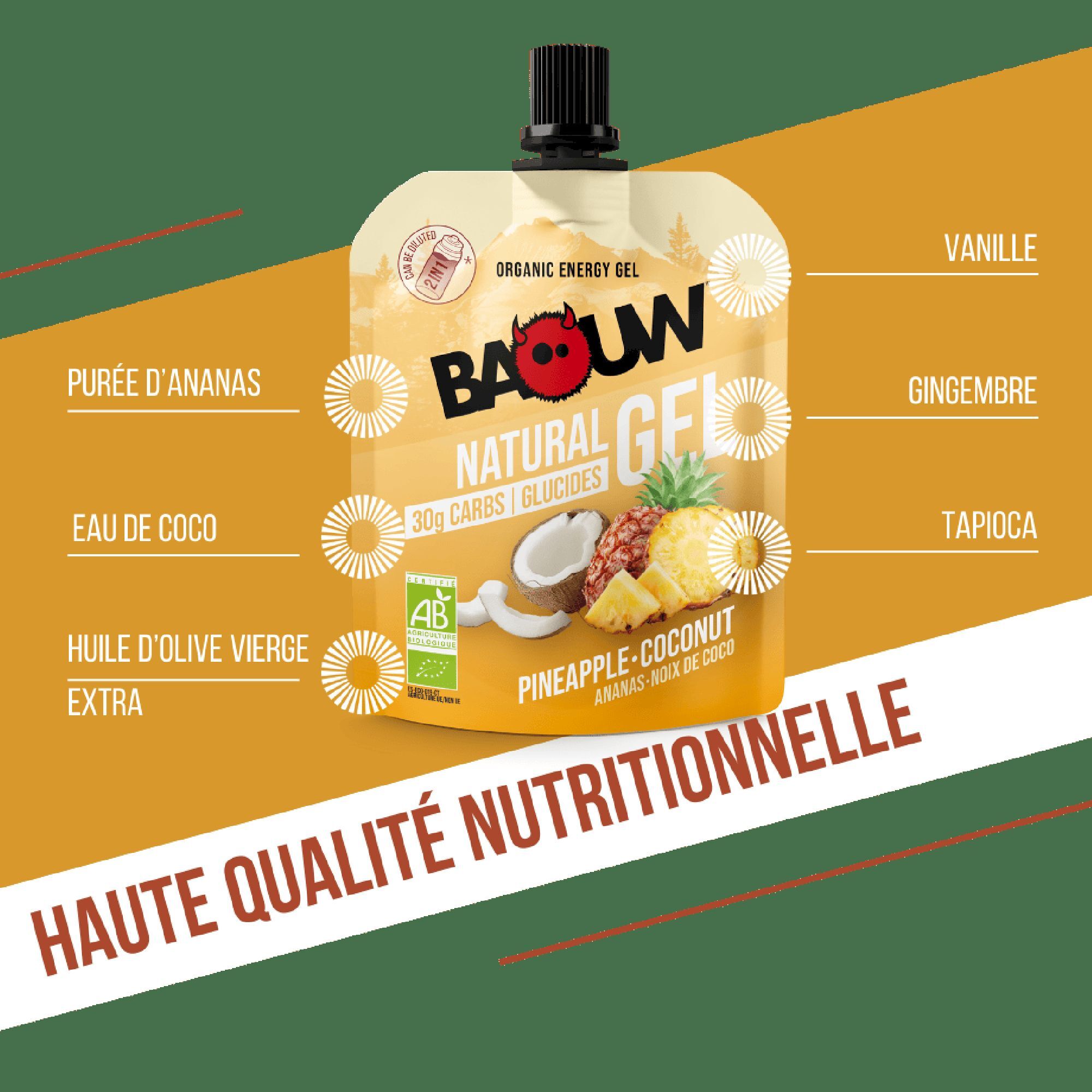 Baouw Ananas-Noix de coco - Energy gel | Hardloop